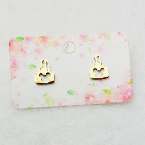 Disney Castle Gold Toned Stud Earrings - Picture 4 of 4